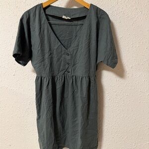 Tentree Hemp Button Front Swing Dress